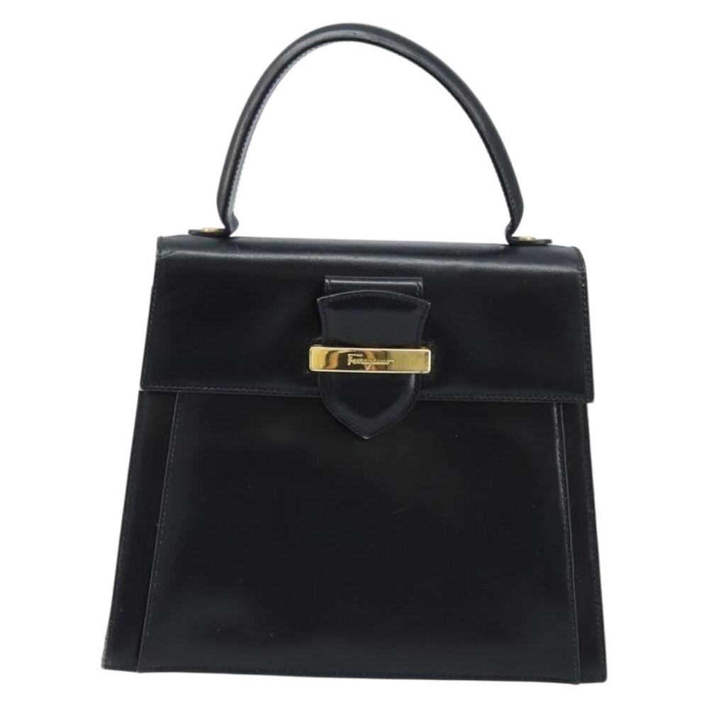 Salvatore Ferragamo Leather Handbag Black